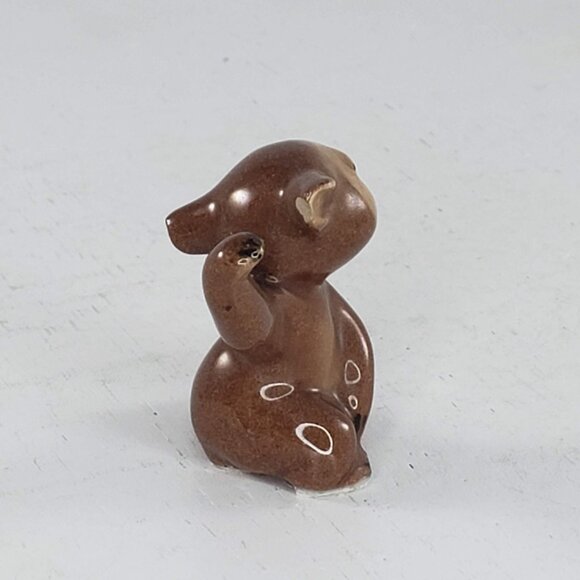 Vintage Hagen Renaker Angry Brown Bear Cub Baby Miniature Figurine - Picture 3 of 9
